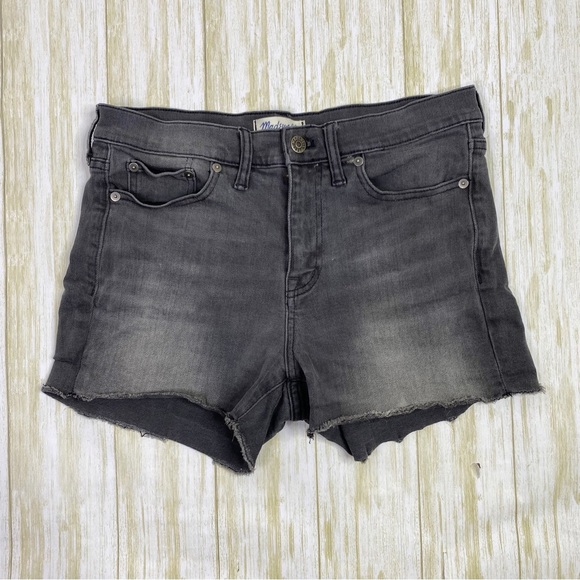 Madewell Gray Denim Boy Shorts - Picture 2 of 5